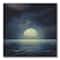 Designart - Super Moon Over The Sea II - Nautical &#x26; Coastal Canvas Wall Art Print